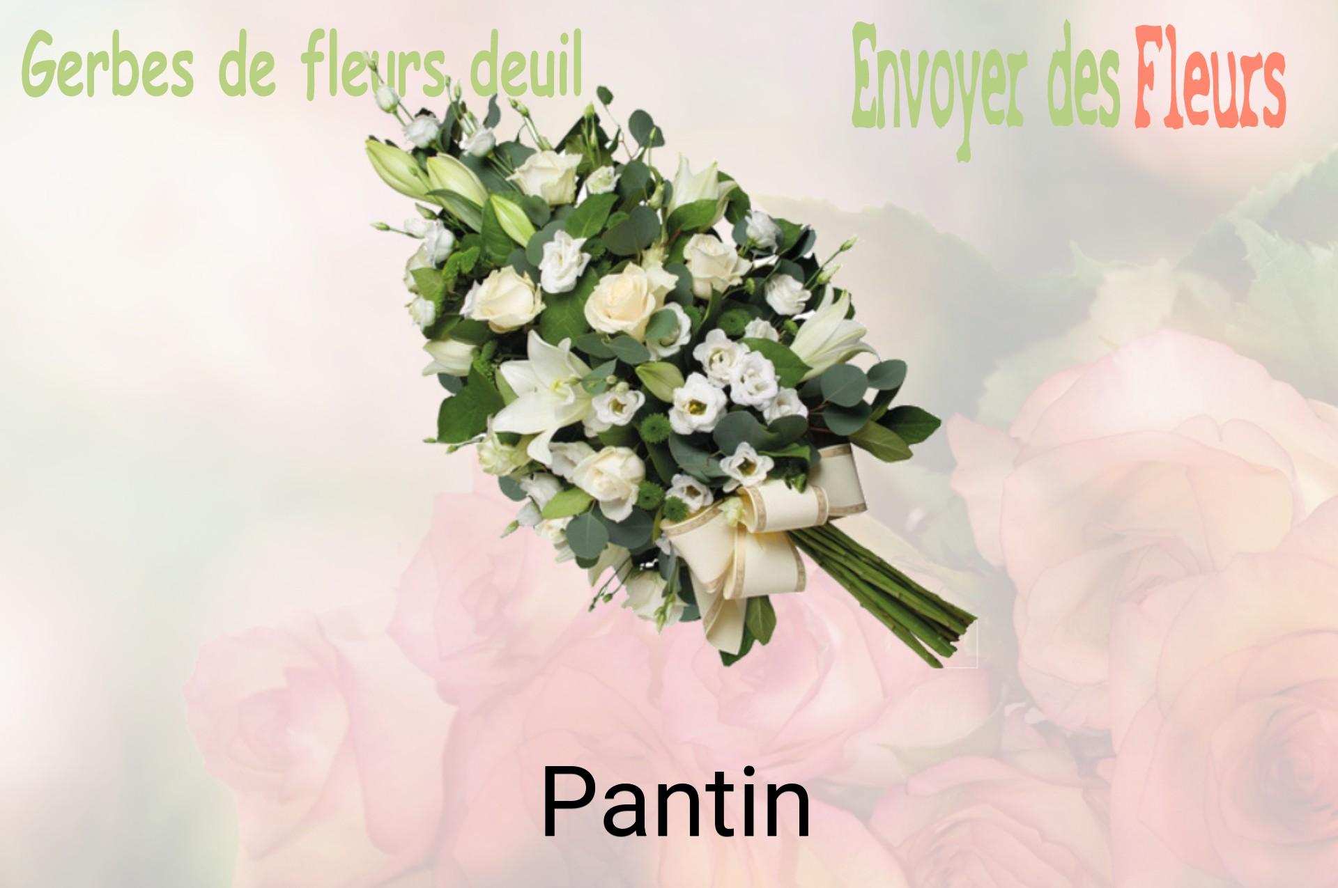 Gerbe de fleurs de deuil livrée à Pantin